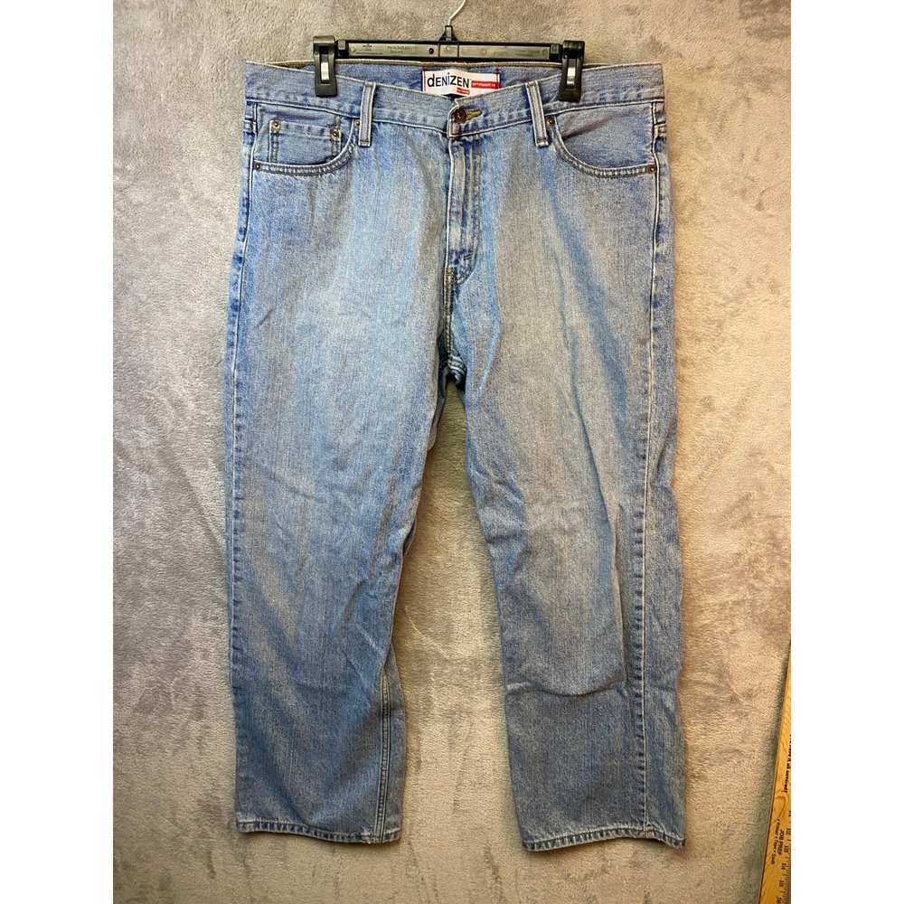 Denizen from Levis 281 Straight Fit Jeans Light Wash Blue Mens 38x30 Cotton